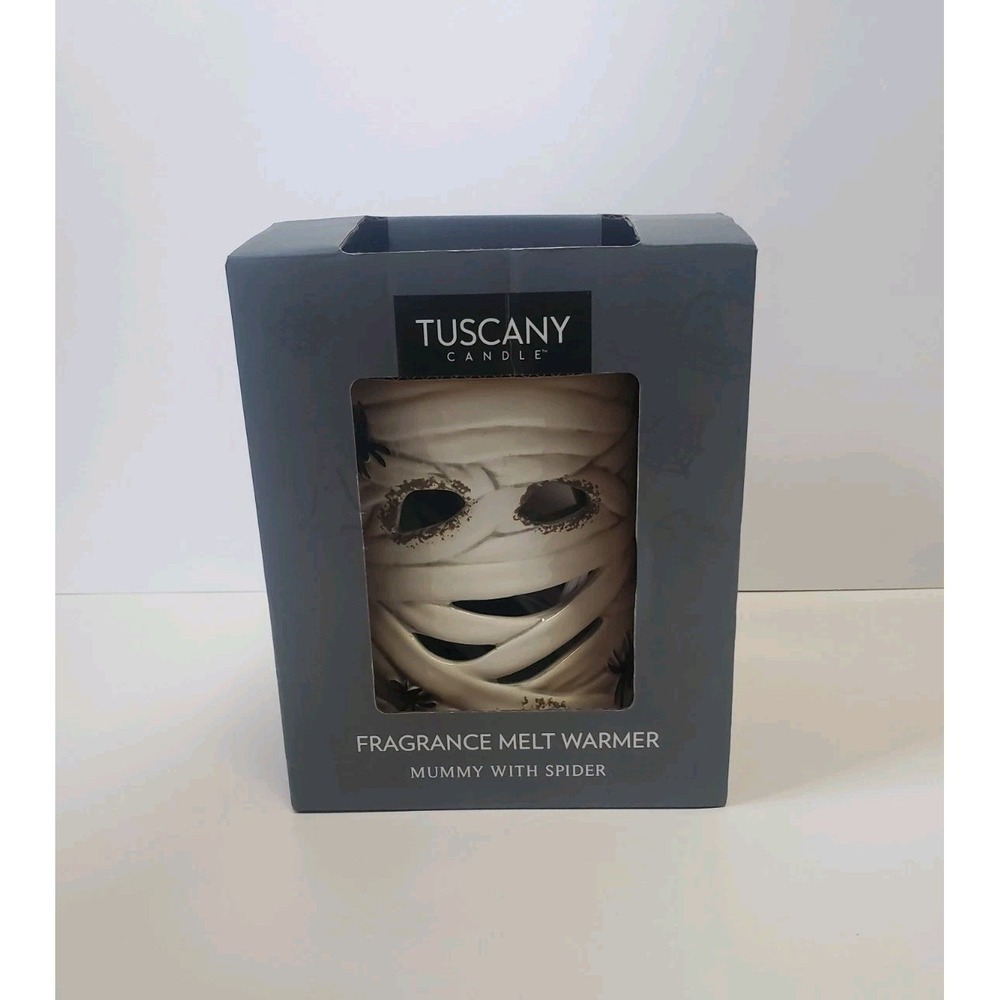 Tuscany Halloween Mummy With Spider Creepy Spooky Tabletop Wax Melt Warmer